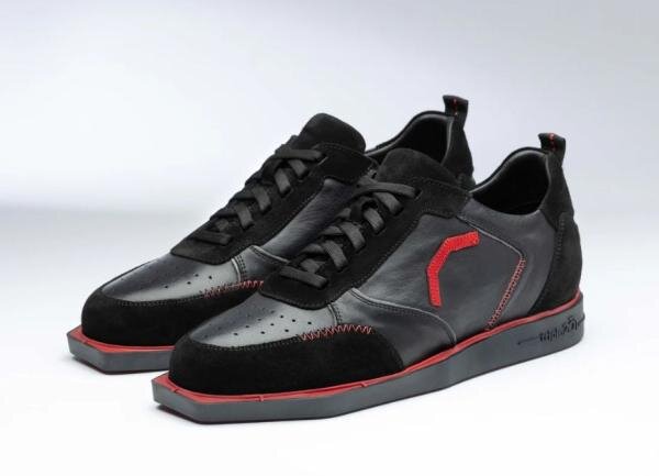 Triple20 Dartschuh Vollleder schwarz/rot